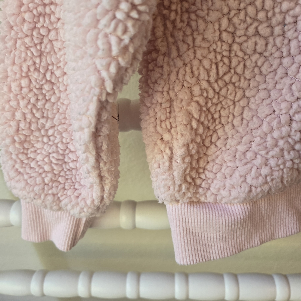 Pink Minnie Mouse Fleece Faux Sherpa Sweater Disney 18 Month Baby Toddler - Picture 4 of 6